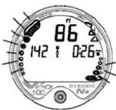 OCEANIC Veo 100Nx - Mode Infraction immédiate et mode Profondimètre - 2