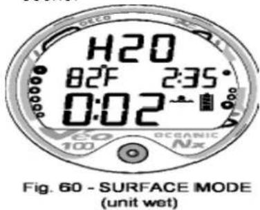 OCEANIC Veo 100Nx - Pour accéder aux autres modes ou effectuer des réglages : - 2