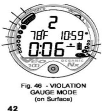OCEANIC Veo 100Nx - Mode Infraction immédiate et mode Profondimètre - 3