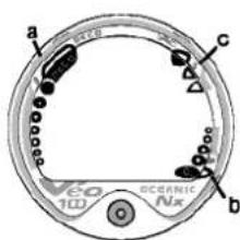 OCEANIC Veo 100Nx - INDICATEUR DE VITESSE DE REMONTÉE (Fig. 28c) - 1