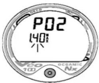 OCEANIC Veo 100Nx - REGLER L'ALARME DE PO2 - 1