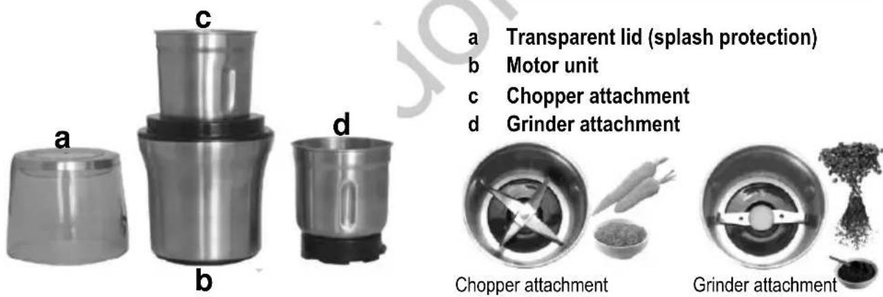 MIA Multi Chopper 2 in 1 MC 1190 - Parts - 1