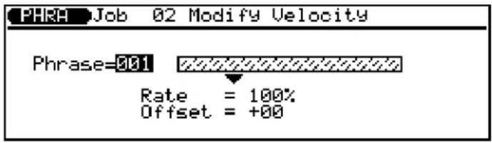 YAMAHA QS300 - 02: Modification de vélocité ("Modify Velocity") - 1