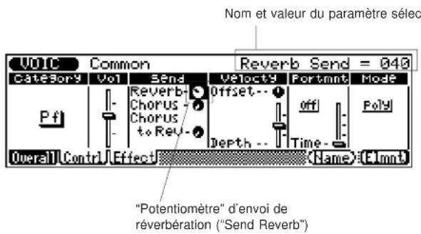 YAMAHA QS300 - Changer la quantité de réverbération - 2