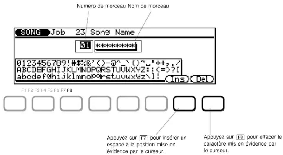 YAMAHA QS300 - 23: Nom de morceau ("Song Name") - 1