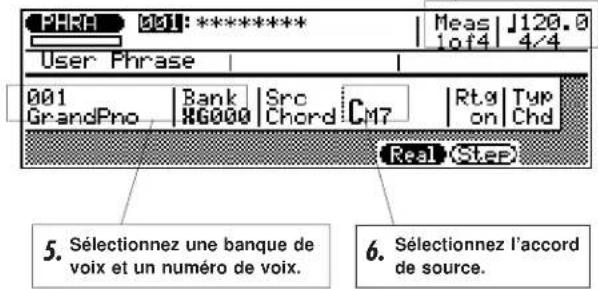 YAMAHA QS300 - Définissez la longueur souhaitée de phrase, le tempo et la mesure. - 1