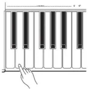 YAMAHA QS300 - Sélectionnez la note fondamentale du premier accord du morceau. - 1