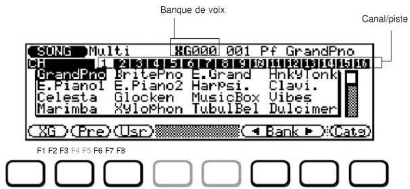 YAMAHA QS300 - Multi de morceau MIXER Recherche dans le mélangeur ("Mixer Srch") - 1