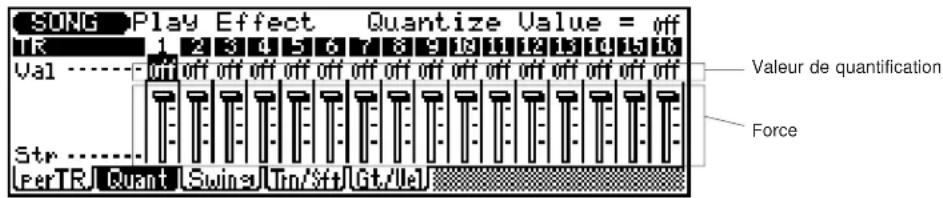 YAMAHA QS300 - Effets de reproduction de morceau Quantification ("Quant") - 1