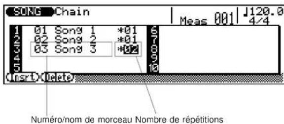 YAMAHA QS300 - Morceau Fonction d'enchaînement de morceau ("Chain") - 2