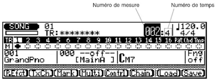 YAMAHA QS300 - Paramètre de mesure/de temps - 1