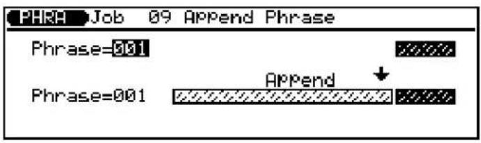 YAMAHA QS300 - 09: Jonction de phrase ("Append Phrase") - 1