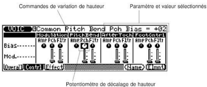 YAMAHA QS300 - Régler la variation de hauteur ("PitchBend") - 2