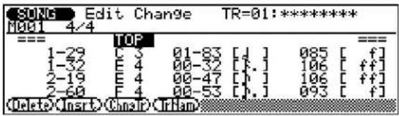 YAMAHA QS300 - Mode d'édition par changement ("Edit Change") - 2