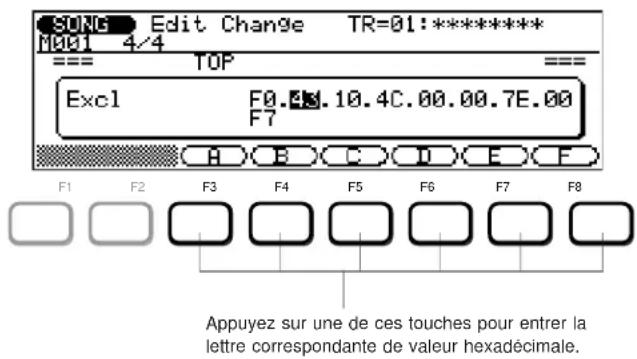 YAMAHA QS300 - Pour changer les données de commande - 5