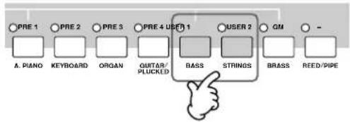 YAMAHA MO8 - Selectionnez une banque de performance. - 1