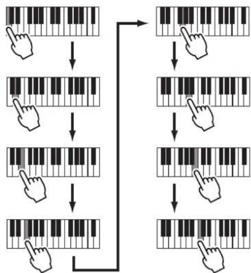 YAMAHA MO8 - Reglez les paramètres comme illustré ci-dessous. - 2