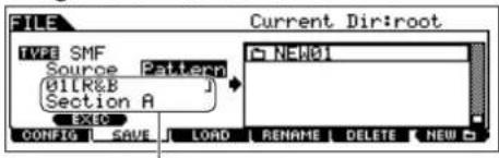 YAMAHA MO8 - Enregistrement de morceau ou de section de motif au format Standard MIDI File - 3