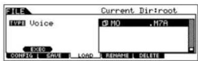 YAMAHA MO8 - Lorsque Type est regle sur « Voice » ou « Performance » : - 1