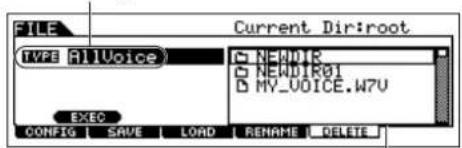 YAMAHA MO8 - [F5] DELETE (Supprimer) - 1