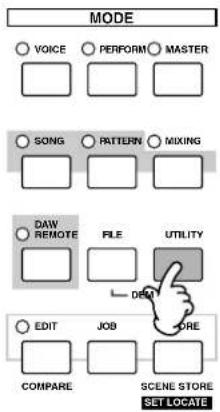 YAMAHA MO8 - Appuyez sur la touche [UTILITY] pour acceder au mode Utility (Utilitaire). - 1
