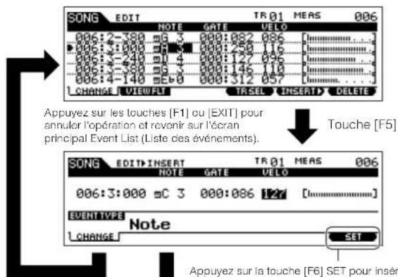 YAMAHA MO8 - - Insertion d'un nouvel événement - 1