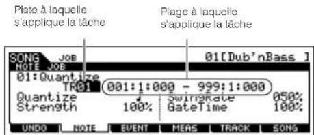 YAMAHA MO8 - Appuyez sur la touche [JOB] pour passer en mode Song Job. - 2