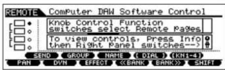 YAMAHA MO8 - Ecran de démonstration pour la fonction Remote Control - 1