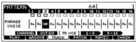 YAMAHA MO8 - Creation de motif à l'aide de phrases utilisateur - 3