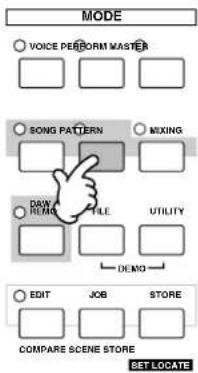 YAMAHA MO8 - Appuyez sur la touche [PATTERN] pour passer en mode Pattern. - 1