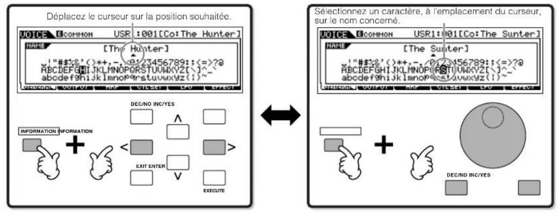 YAMAHA MO8 - ■ Utilisation de la liste des caractères - 3