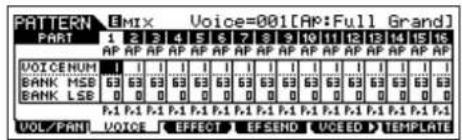 YAMAHA MO8 - Sélectionnez la voix souhaitée. - 1