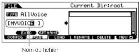 YAMAHA MO8 - Tapez un nom de fichier. - 1