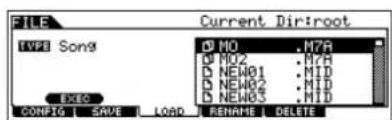 YAMAHA MO6 - Lorsque le parametre Type est regle sur « Song » ou « Pattern » : - 1