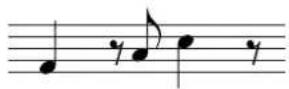 YAMAHA MO6 - Entre le soupir de croche suivant, comme indiqué à l'etape 3 ci-dessus. - 1
