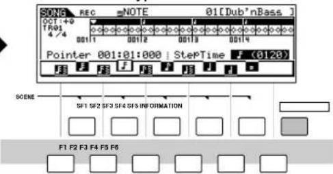 YAMAHA MO6 - ■ Sélection d'un type de note - 3
