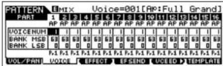 YAMAHA MO6 - Sélectionnez la voix souhaitée. - 1