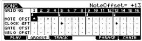 YAMAHA MO6 - [F2] GROOVE (Grid Groove) (Décalage de mesure) - 1