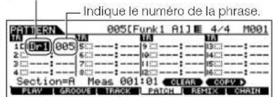 YAMAHA MO6 - Dr 1 à Dr 4 de la catégorie. Sélectionnez ensuite un numéro de phrase. - 4