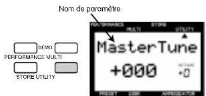 YAMAHA CS1X - Activation du mode UTILITY - 1