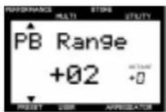 YAMAHA CS1X - P BEND RANGE (Plage de variation de ton) - 1