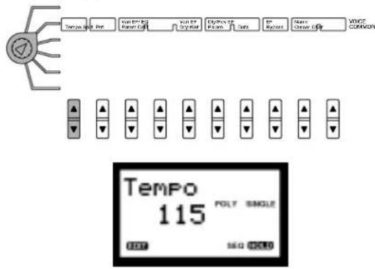 YAMAHA AN1X - Réglage de tempo du séquenceur pas à pas - 1