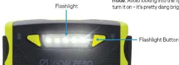GOAL ZERO Venture 30 - FLASHLIGHT SETTINGS - 1