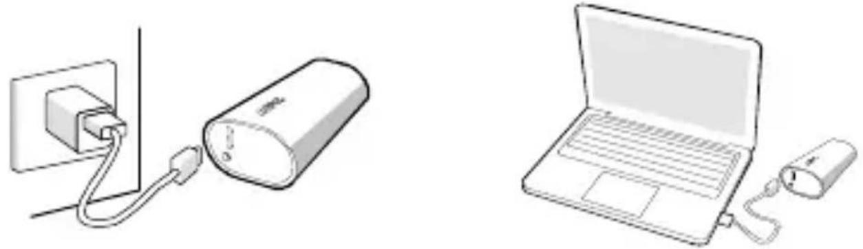 APC M3BK - Das M3-Mobile Power Pack aufladen Per USB-Ladegerät oder Computer aufladen - 1