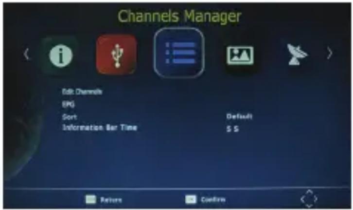 DENVER DVBS202HD - Redigera kanaler - 1