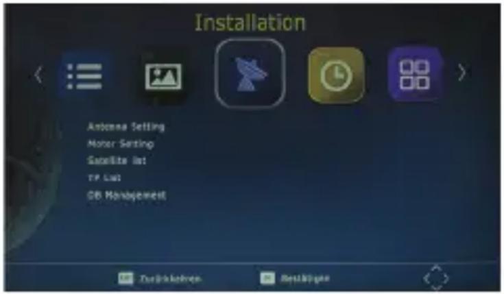 DENVER DVBS202HD - Einstellungen der Satellitenschüssel - 1