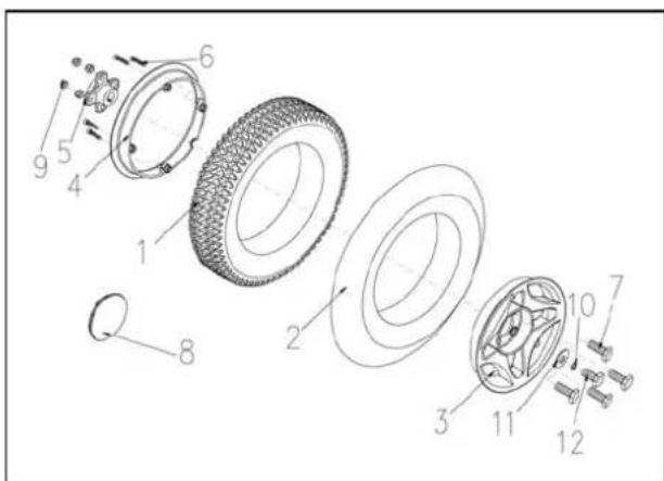 Vermeiren Carpo 3 Limited - Rear tyre Carpo 3: - 1