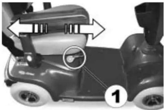 Invacare Orion - Régler la position assise vers l'avant et vers l'arrière - 1