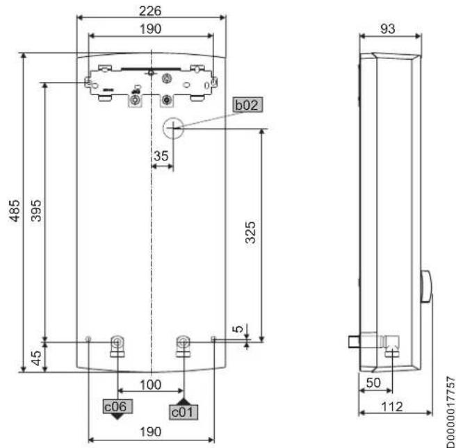 AEG DDLT PinControl 21 - Maße und Anschlüsse - 1