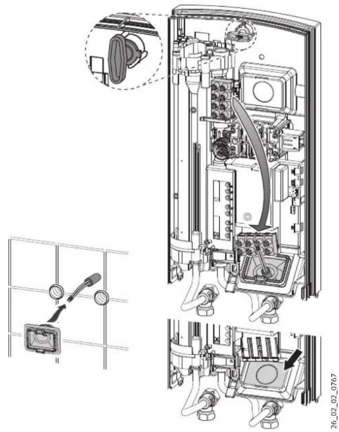 AEG DDLE LCD 21 - Электроподключение нижнее, при скрытом монтаже - 1